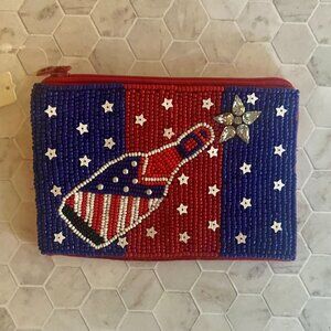 Viola Beaded Purse - Champagne 4th of July
